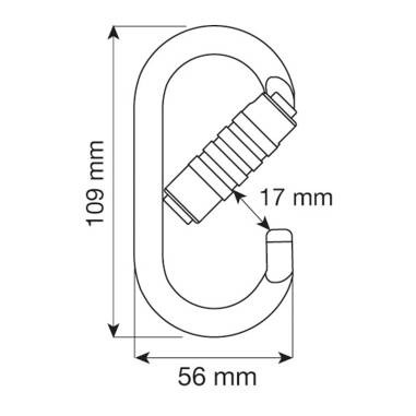 OVALE ACCIAIO PRO 3LOCK MOSCHETTONE