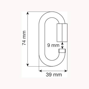 OVAL QUICK LINK 8MM ZINCATO
