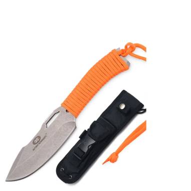 YAKSHA ORANGE 12cm + paracord + acciarino + fodero