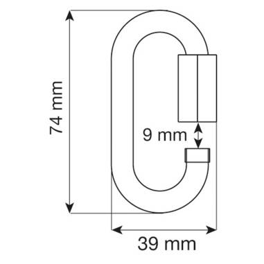 OVAL QUICK LINK 8MM INOX