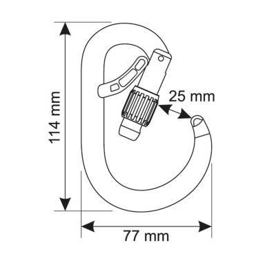 CORE BELAY LOCK gunmetal moschettone