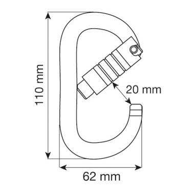 OVAL XL 3 LOCK MOSCHETTONE