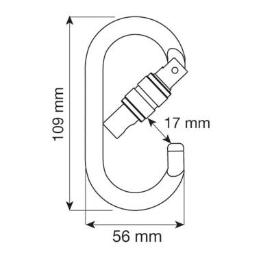 OVALE ACCIAIO PRO LOCK MOSCHETTONE