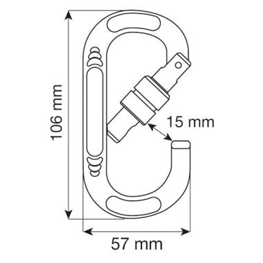 OVAL COMPACT LOCK MOSCHETTONE